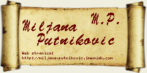 Miljana Putniković vizit kartica